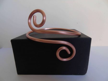 wire bangle on black presentation box