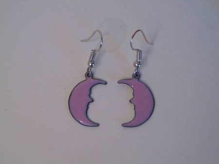 pink moon earrings