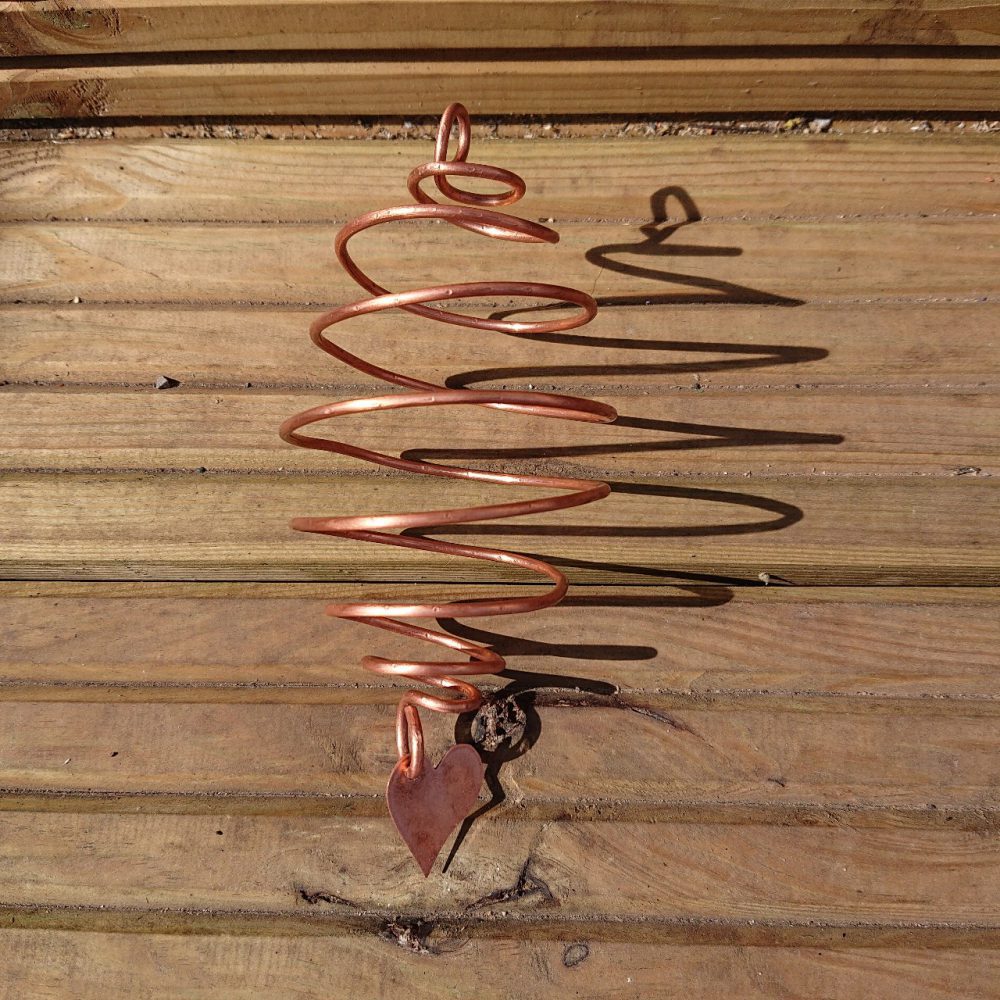Garden spiral copper decoration or wind spinner