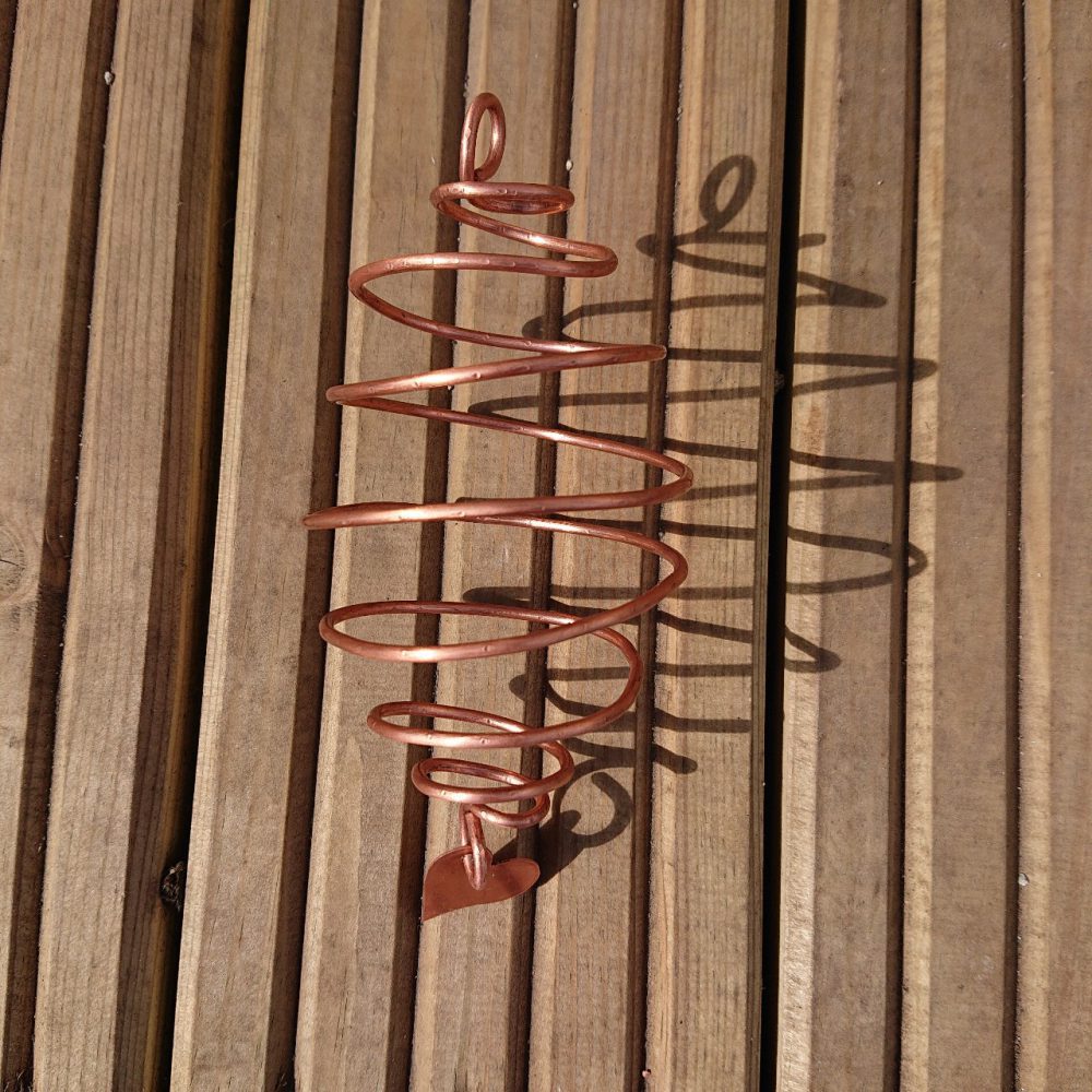 Garden spiral copper decoration or wind spinner
