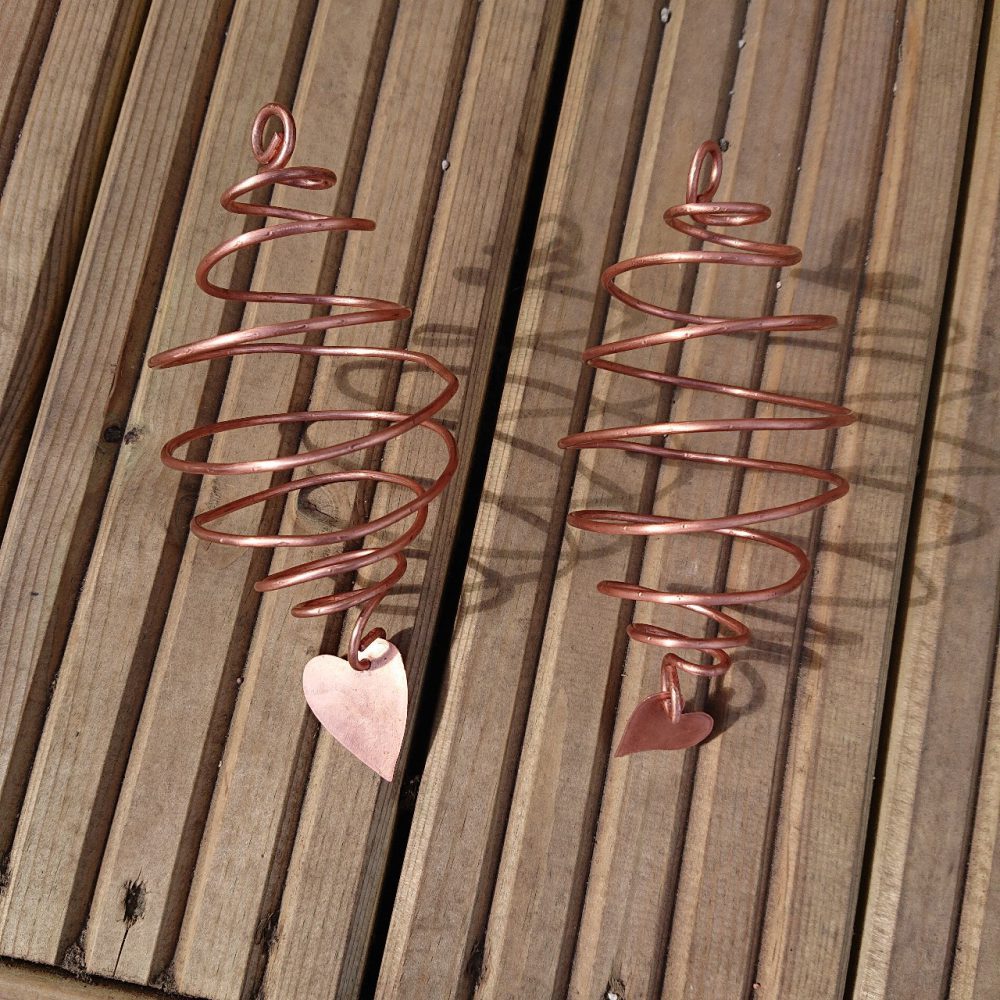 Garden spiral copper decoration or wind spinner (2 of)