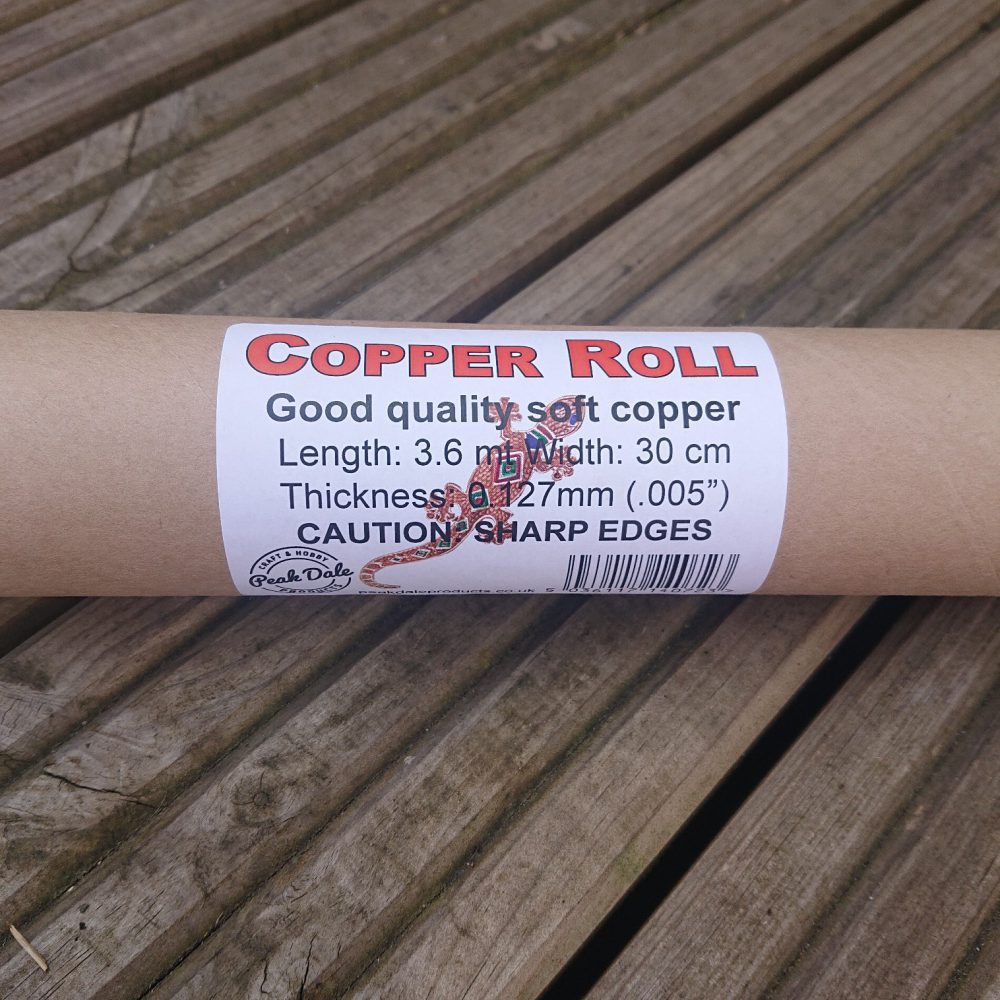 Roll of copper embossing foil label
